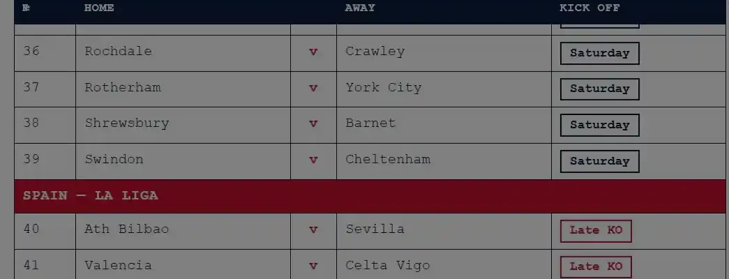 week 8 pools fixtures August 22 2026
